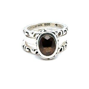 Silpada Smoky Topaz Ring Set